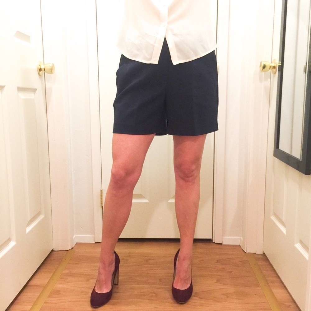 NWT midnight blue dress shorts, size 10